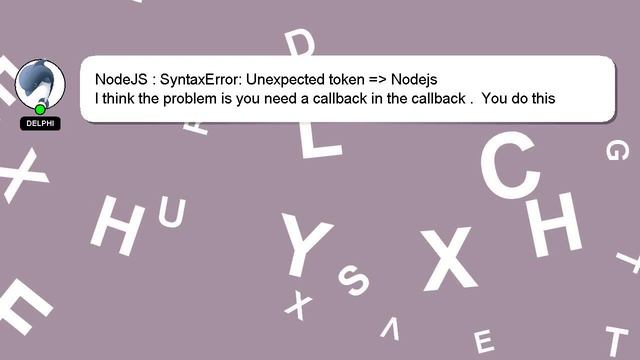 NodeJS : SyntaxError: Unexpected token = Nodejs смотреть онлайн