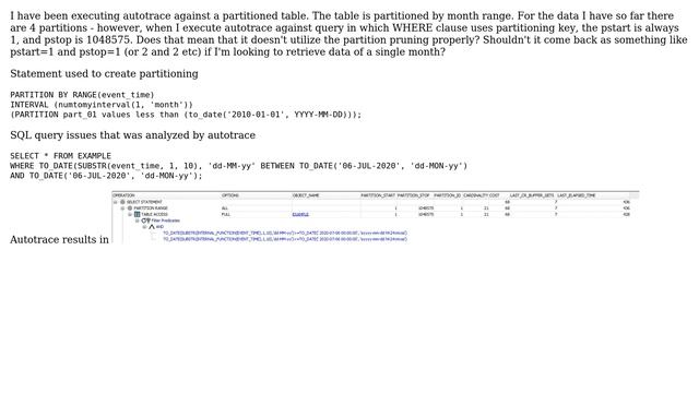 Databases: Oracle autotrace - pstart and pstop always the same смотреть онлайн