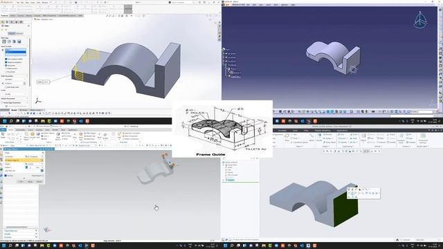 Catia Nx Creo SOLIDWORKS All in one CAD Exercise - Frame Guide смотреть онлайн