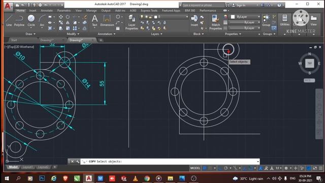 Autocad Tutorials For Mechanical | 2D Sketch In Autocad | Exercise 02 смотреть онлайн