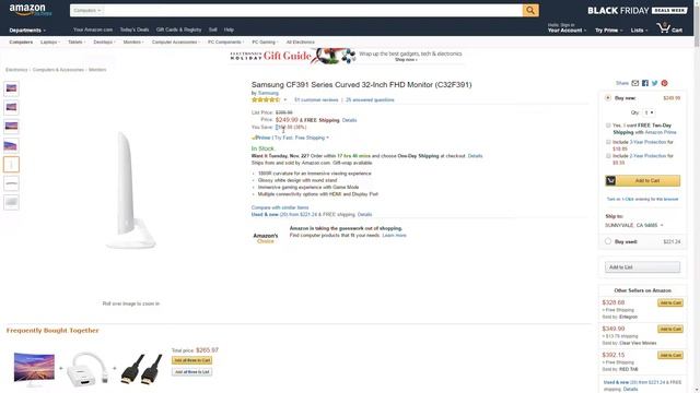 Amazon Price Drop! Samsung CF391 Series Curved 32-Inch FHD Monitor (C32F391) Save $150! смотреть онлайн