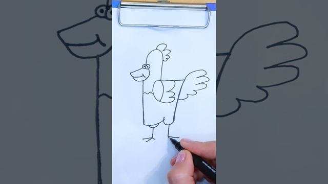 Как легко нарисовать ЁЖИКА и ПЕТУХА из цифры 1 и 7 #shorts смотреть онлайн