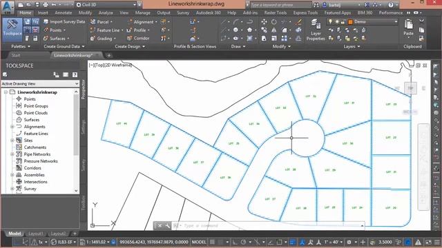 Using Civil 3D's LINEWORKSHRINKWRAP command смотреть онлайн