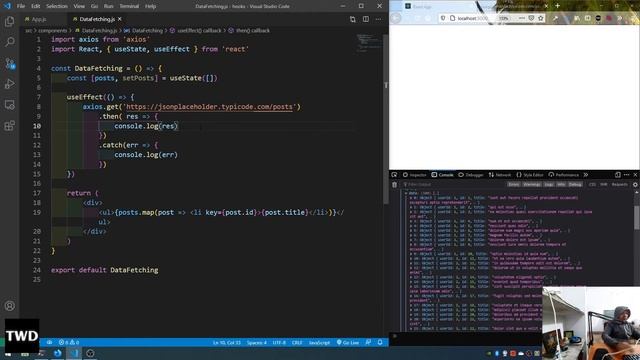 React hooks 5 - Fetching data with useEffect смотреть онлайн