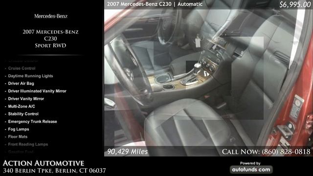 Used 2007 Mercedes-Benz C230 | Action Automotive, Berlin, CT - SOLD