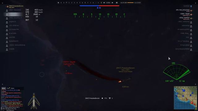 War Thunder Lightning-quick revenge kill with S-5K rockets смотреть онлайн