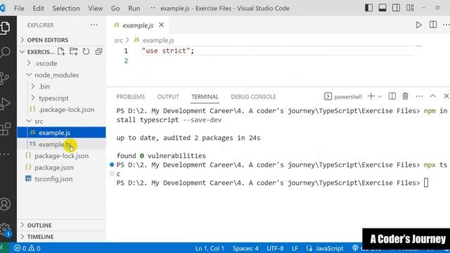TypeScript Tutorial - Episode 3 - Setting up VS Code and the TypeScript Compiler смотреть онлайн