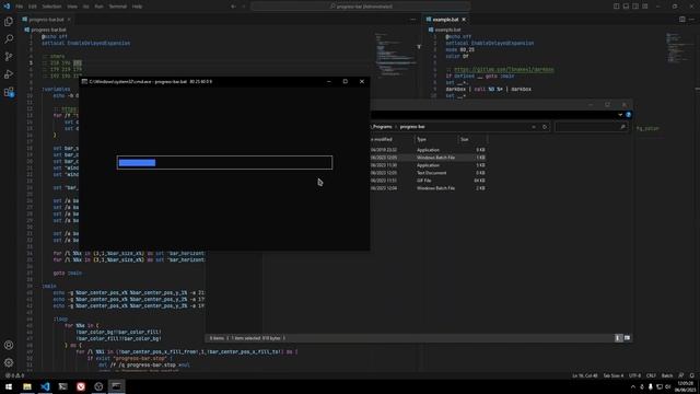 FANCY PROGRESS BAR IN BATCH FILE (WORKING IN PARALLEL) смотреть онлайн