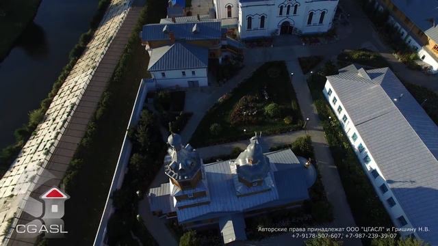 Аэросъемка Тихвинского женского монастыря (Цивильск) смотреть онлайн
