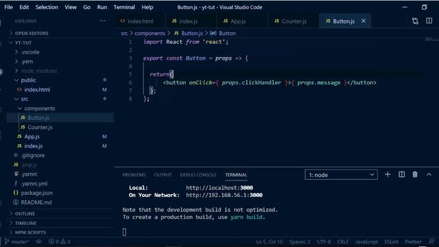 Getting Started with React - useState and props смотреть онлайн