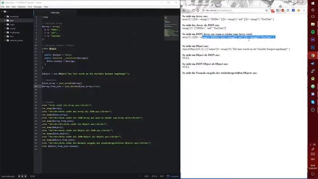 PHP Tutorial - Arrays und Klassen als JSON speichern / ausgeben und umgekehrt смотреть онлайн