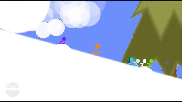 marble race : Escape From Giant Snowball - Survival Marble Race in Algodoo смотреть онлайн