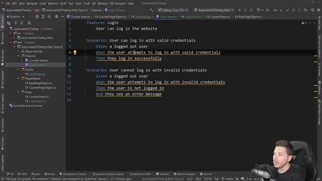 Automated UI testing in .NET using Playwright and Specflow смотреть онлайн