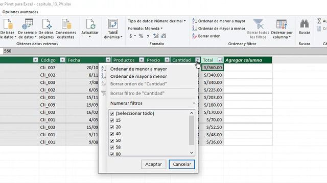 Ordenar, filtrar y tipos de datos con Power Pivot en Excel | 14 смотреть онлайн