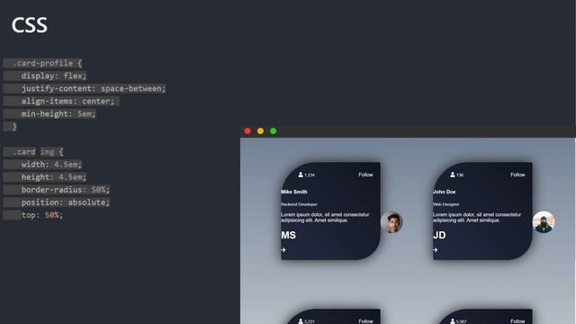 Creative Profile Cards - Border Radius Tricks HTMLCSS Quick Tutorial.