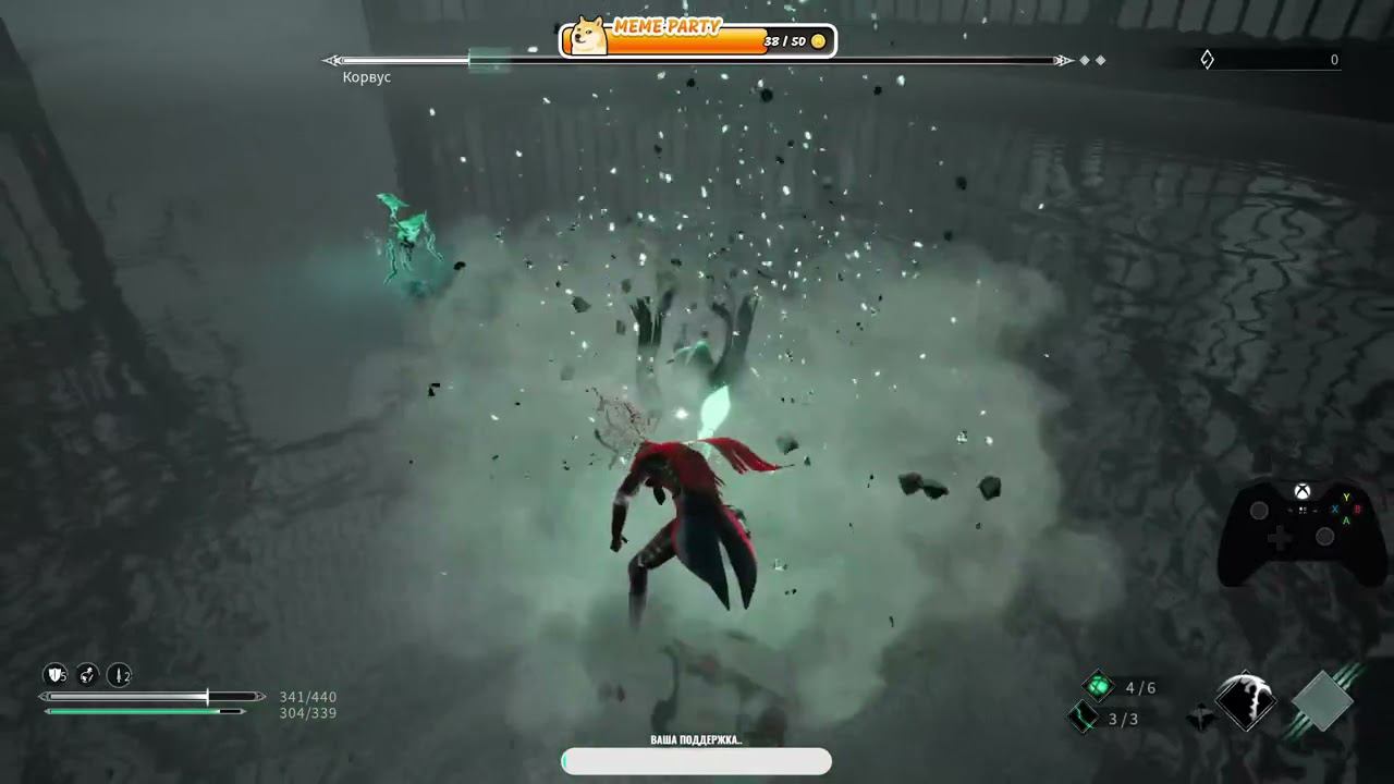 Босс Корвус, бой в 2 стадии Thymesia..! смотреть онлайн