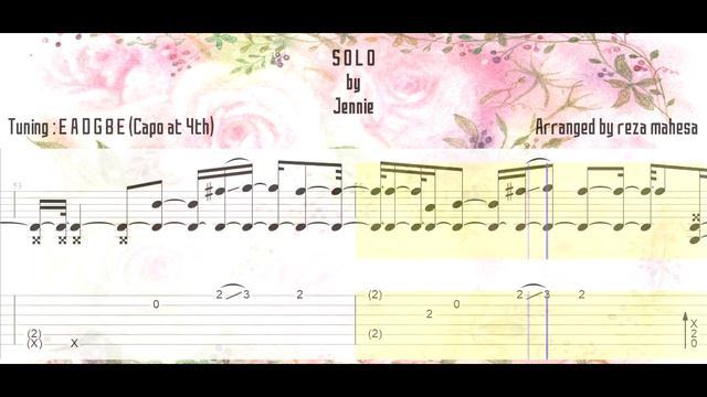 Solo by Jennie (Guitar Tutorial)【TAB】 смотреть онлайн