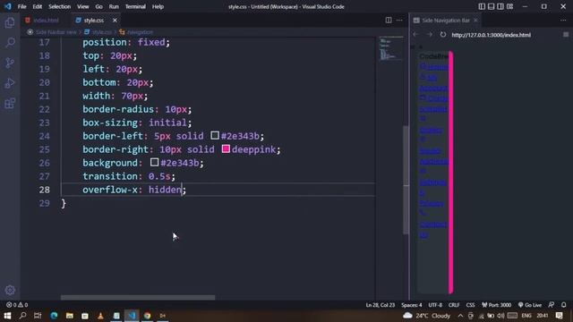 Responsive Side Navigation Bar in HTML CSS & JavaScript | Dashboard Side Navbar with HTML CSS & JS смотреть онлайн