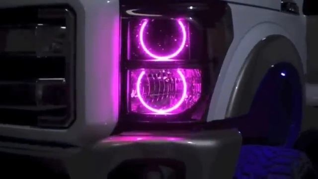 2011-2014 Ford F250 ColorSHIFT Halo Headlights by ORACLE Lighting смотреть онлайн