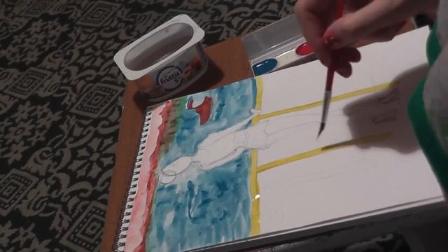 Рисунок от Каляйки-"Девушка на море". смотреть онлайн