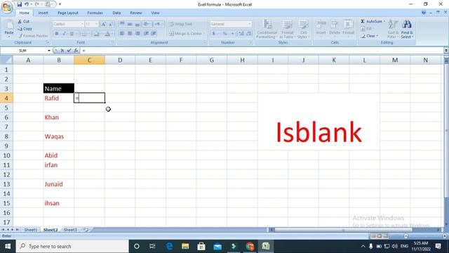 How to use IsBlank formula with If function in Excel 2010( Hindi Urdu) _ Rafid Tech смотреть онлайн