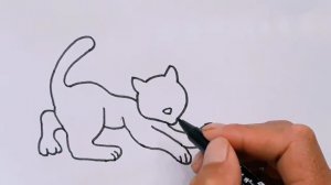 Как нарисовать кошку и мышку, просто рисуем, Урок рисования для детей.??