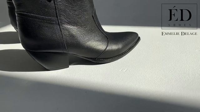 Ботинки казаки чёрные (на флисе) смотреть онлайн