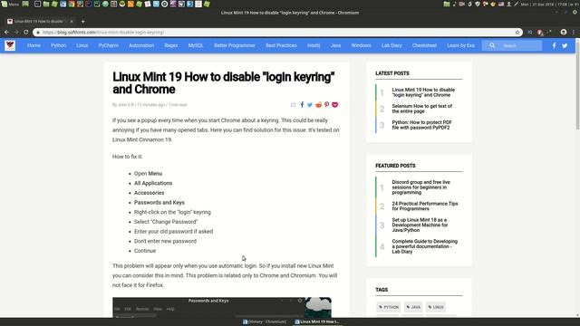 linux mint disable login keyring смотреть онлайн