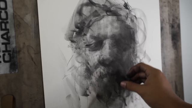 OLD MAN CHARCOAL DRAWING PORTRAIT смотреть онлайн