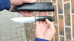 Скинер из стали К390, твердость клинка 64HRC