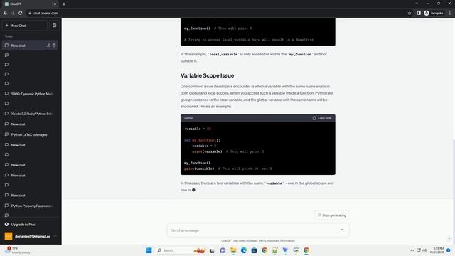 python variable scope issue смотреть онлайн