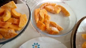 Тыква,запечённая в духовке кусочками!!!