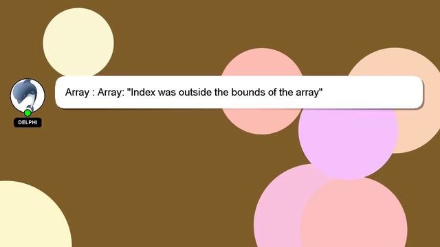 Array : Array: "Index was outside the bounds of the array" смотреть онлайн