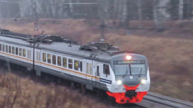 Электропоезд ЭД4М-0444 ЦППК перегон Обнинское-Шемякино 12.12.2019 смотреть онлайн