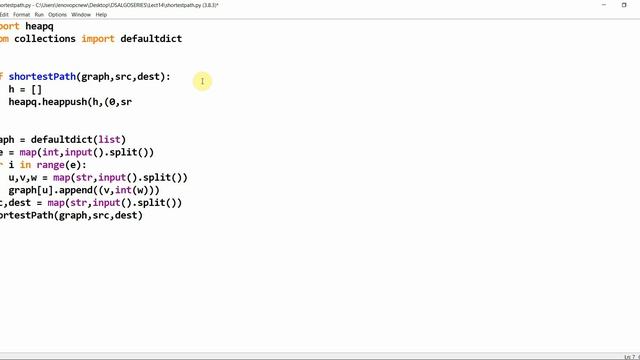Competitive Programming with Python | Dijkstra's algorithm for Weighted Directed Graph смотреть онлайн