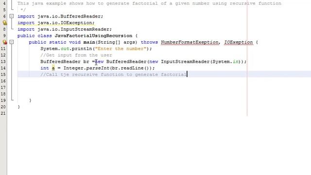 Java: How to generate factorial of a given number using recursive function смотреть онлайн
