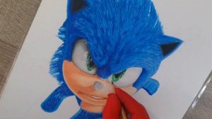 Рисуем Соника. Sonic draw. Movie ?.How to speed drawing.with pencils Marco Renoir Fine Art & Jumbo.