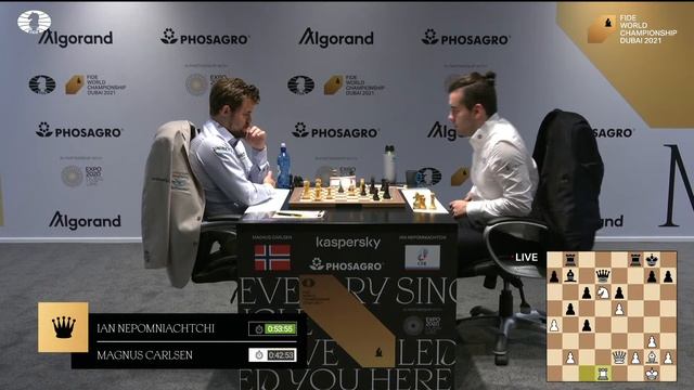 FIDE World Championship Match | GAME 2 | Carlsen-Nepomniachtchi смотреть онлайн