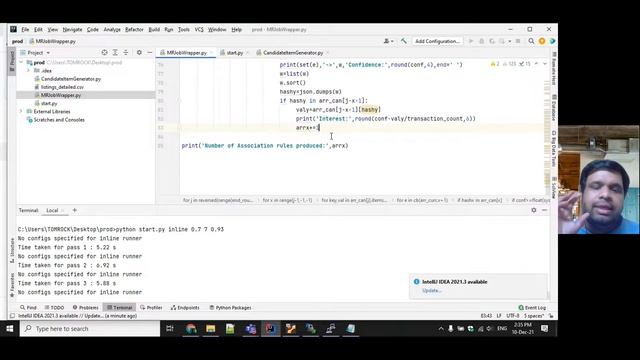 Frequent pattern mining algorithm on Hadoop streaming using MRJob library смотреть онлайн