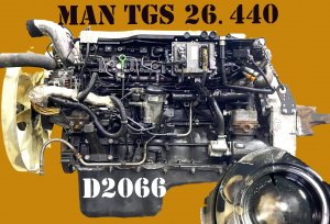 MAN TGS 26.440 D2066 часть2 сборка ДВС