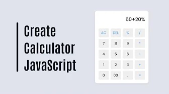 Create a Responsive Calculator in HTML CSS & JavaScript