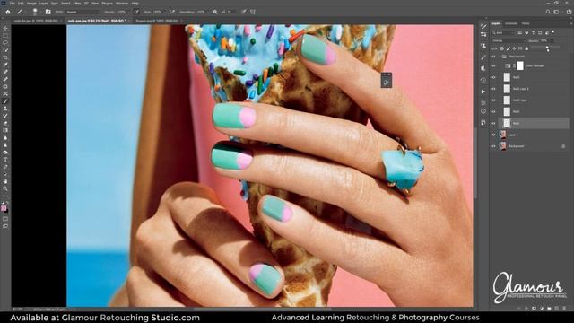 How To Color or Enhance Nail Polish In Photoshop Using Glamour Professional Retouch Panel смотреть онлайн