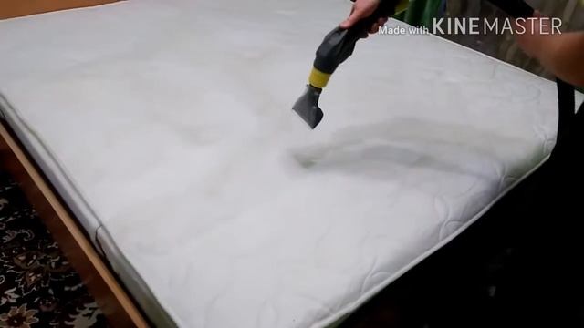 Химчистка матраса. Удаление пятен. Kärcher Puzzi 10/1, чистящие средства PROCHEM, GRASS. смотреть онлайн