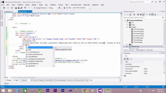 Responsive Website ASP NET Bootstrap Part 4 Image Circle, Columns, Thumbnails смотреть онлайн