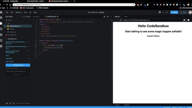 Creating a Social Follow Component in React смотреть онлайн