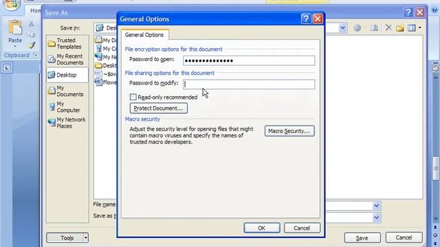 Excel, Word, PowerPoint 2007 Demo: Set a password on a file смотреть онлайн