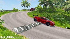 Тачки против огромных лежачих полицейских #4 - BeamNG