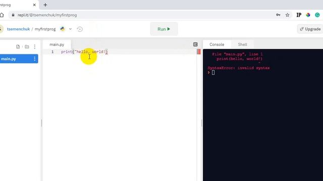 Реєстрація на сайті repl.it та написання першої програми смотреть онлайн