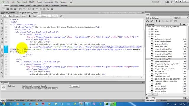 34 Huong dan cach su dung Font Glyphicons trong thiet ke giao dien web bang Bootstrap Bai 21 P2 смотреть онлайн