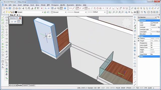 Уроки по BricsCAD BIM Шаг 8 смотреть онлайн